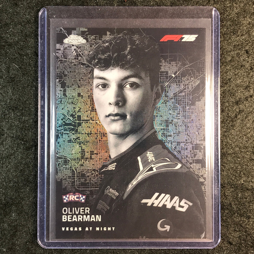 2025 Topps Chrome F1 OLIVER BEARMAN Vegas At Night Rookie SSP #1