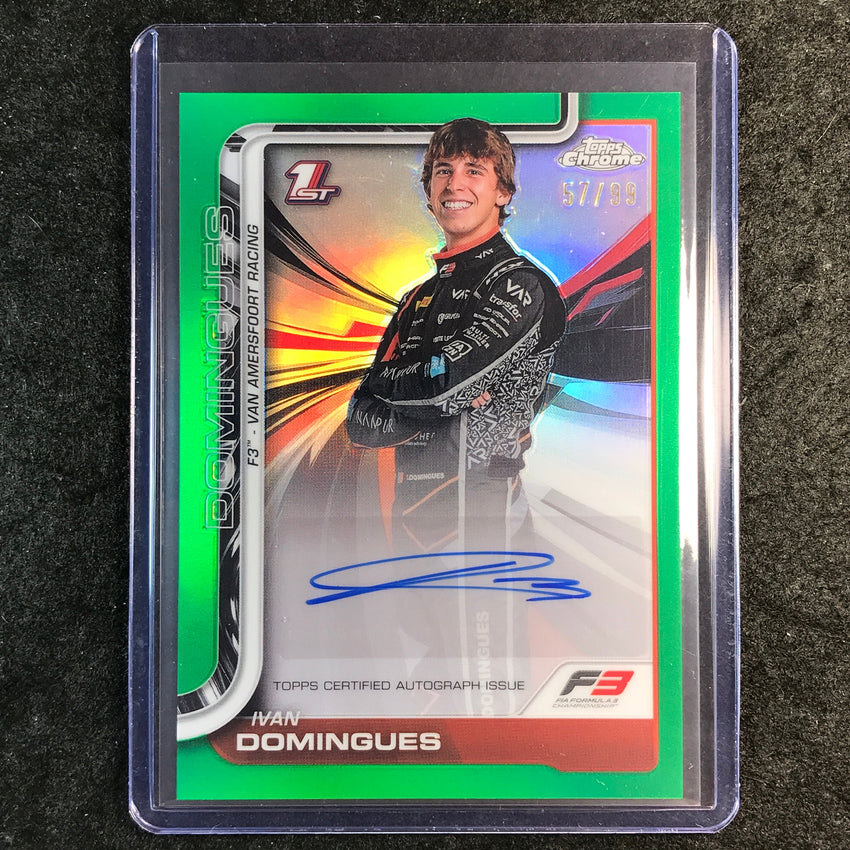 2025 Topps Chrome F1 IVAN DOMINGUES Chrome Autograph Green 57/99