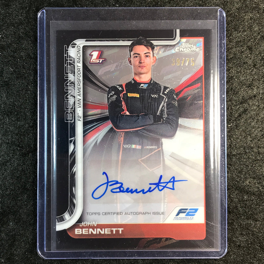 2025 Topps Chrome F1 JOHN BENNETT Chrome Autograph 75th Anniversary 39/75