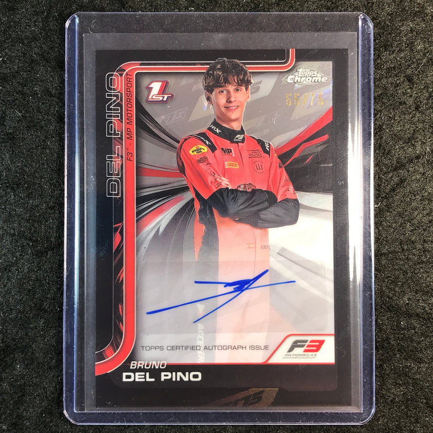 2025 Topps Chrome F1 BRUNO DEL PINO Chrome Autograph 75th Anniversary 55/75