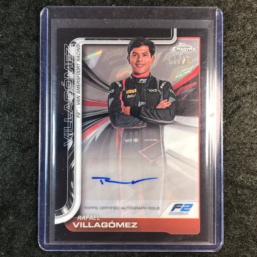 2025 Topps Chrome F1 RAFAEL VILLAGOMEZ Chrome Autograph 75th Anniversary 1/75