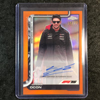 2025 Topps Chrome F1 ESTEBAN OCON Chrome Autograph Orange 24/25