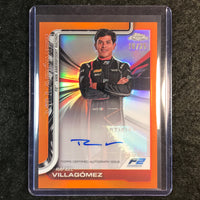 2025 Topps Chrome F1 RAFAEL VILLAGOMEZ Chrome Autograph Orange 10/25