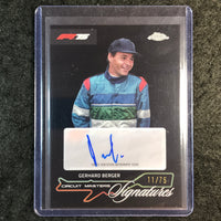 2025 Topps Chrome F1 GERHARD BERGER Circuit Masters Auto 75th Anniversary 11/75