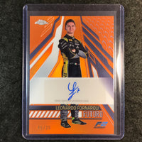2025 Topps Chrome F1 LEONARDO FORNAROLI Futuro Chrome Auto SSP Orange 5/25