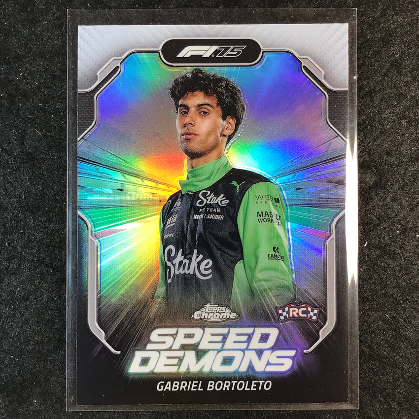 2025 Topps Chrome F1 GABRIEL BORTOLETO Speed Demons Rookie #10