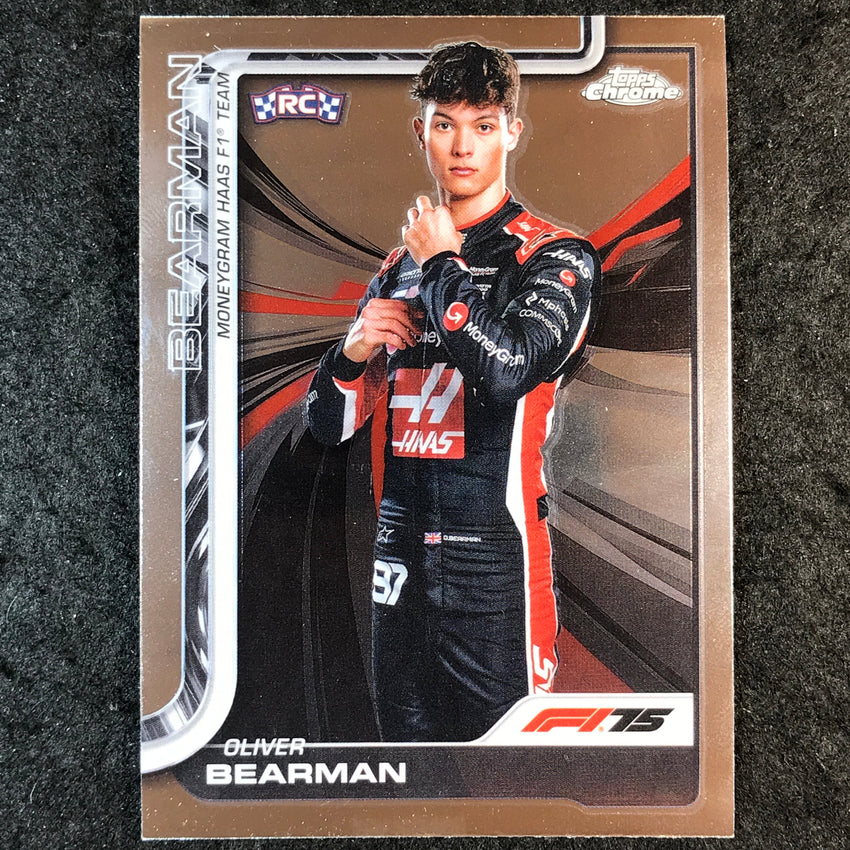 2025 Topps Chrome F1 OLIVER BEARMAN Rookie Base #14