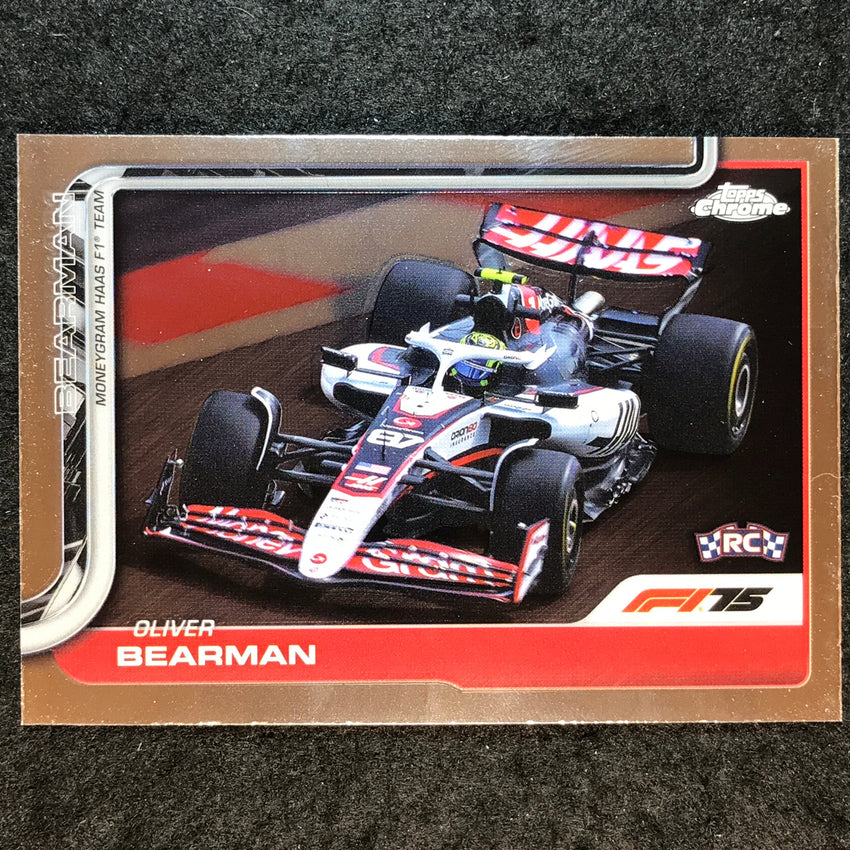 2025 Topps Chrome F1 OLIVER BEARMAN Rookie Base #86