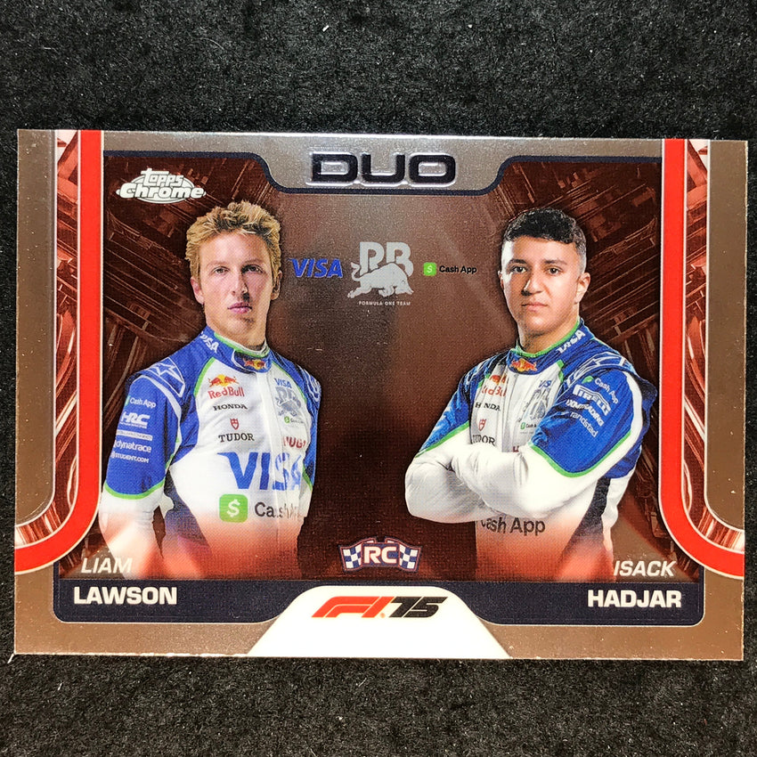 2025 Topps Chrome F1 LIAM LAWSON ISACK HADJAR Base Duo Cards #169