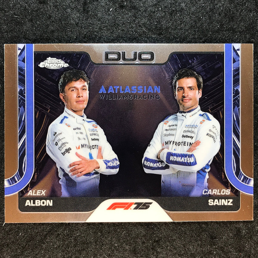 2025 Topps Chrome F1 ALEX ALBON CARLOS SAINZ Base Duo Cards #172
