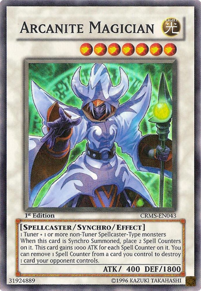Arcanite Magician - (CRMS-EN043) - Super Rare  1st Edition