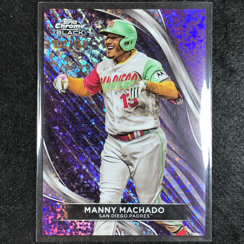 2024 Topps Chrome Black MLB MANNY MACHADO Base Purple Mini-Diamond 32/150