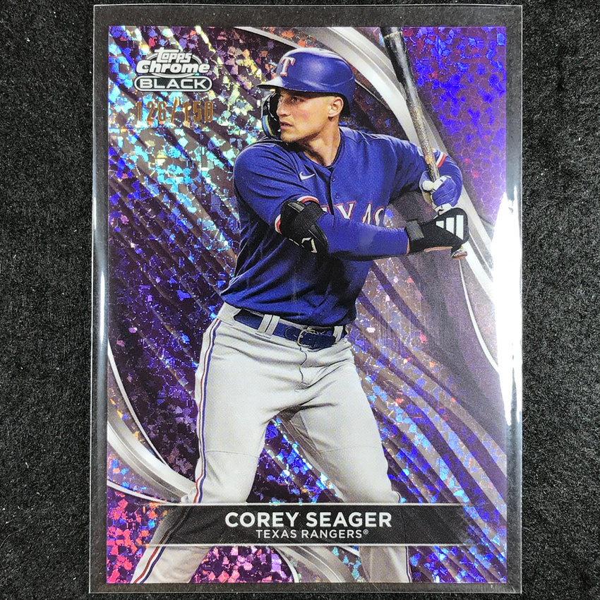 2024 Topps Chrome Black MLB COREY SEAGER Base Purple Mini-Diamond 126/150