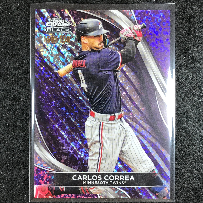 2024 Topps Chrome Black MLB CARLOS CORREA Base Purple Mini-Diamond 150/150