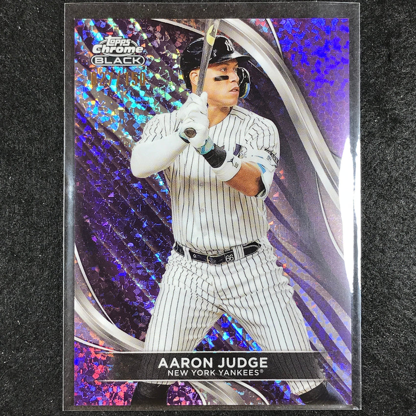 2024 Topps Chrome Black MLB AARON JUDGE Base Purple Mini-Diamond 27/150