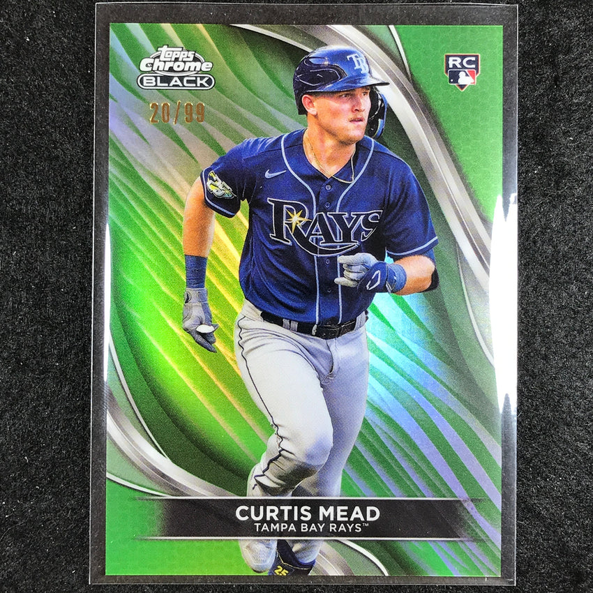 2024 Topps Chrome Black MLB CURTIS MEAD Rookie Base Green 20/99