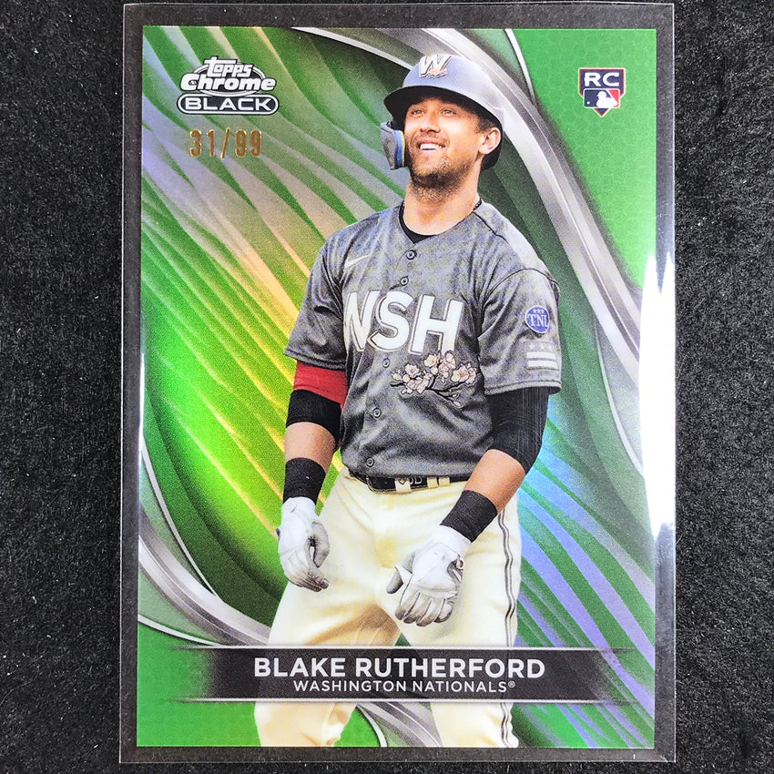 2024 Topps Chrome Black MLB BLAKE RUTHERFORD Rookie Base Green 31/99