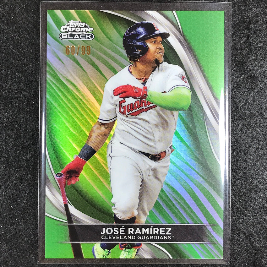 2024 Topps Chrome Black MLB JOSE RAMIREZ Base Green 60/99