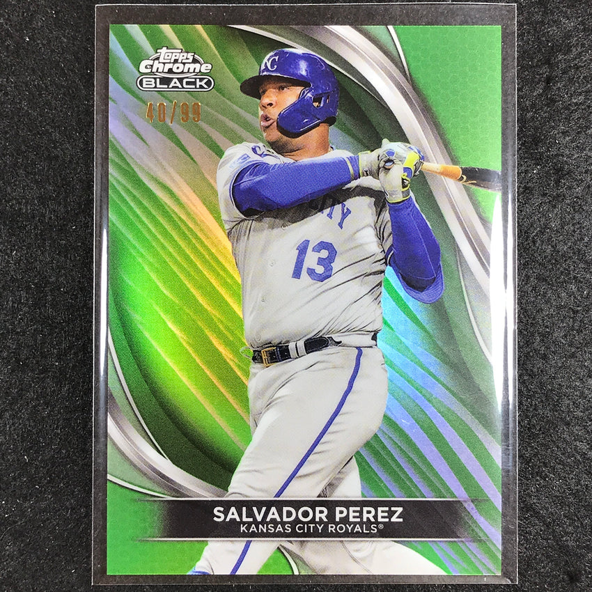 2024 Topps Chrome Black MLB SALVADOR PEREZ Base Green 40/99