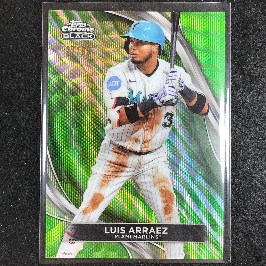 2024 Topps Chrome Black MLB LUIS ARRAEZ Base Green Wave 27/99