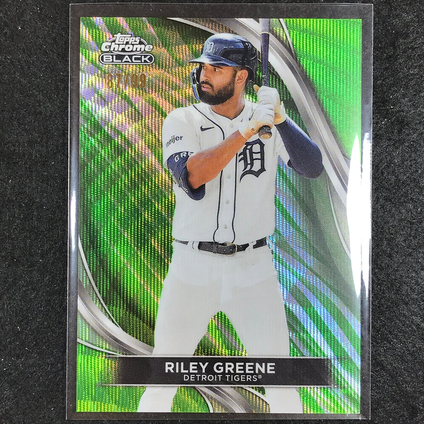 2024 Topps Chrome Black MLB RILEY GREENE Base Green Wave 87/99