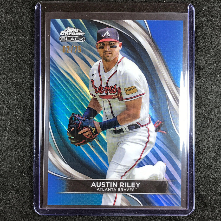 2024 Topps Chrome Black MLB AUSTIN RILEY Base Blue 62/75