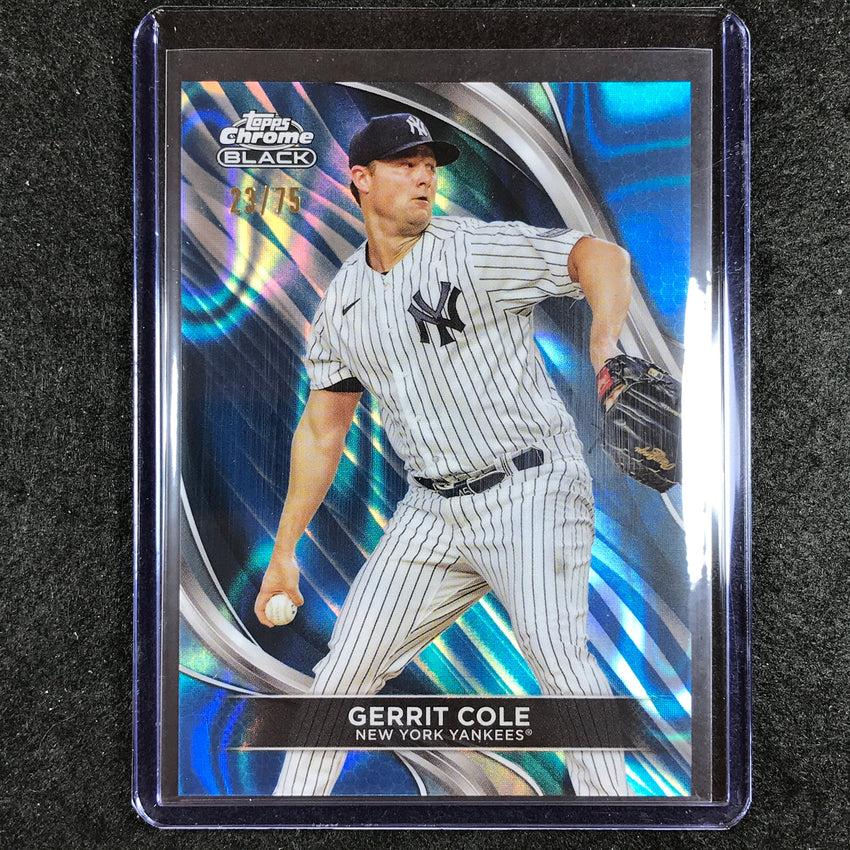 2024 Topps Chrome Black MLB GERRIT COLE Base Blue Lava 23/75