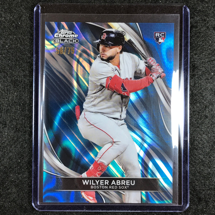 2024 Topps Chrome Black MLB WILYER ABREU Rookie Base Blue Lava 56/75