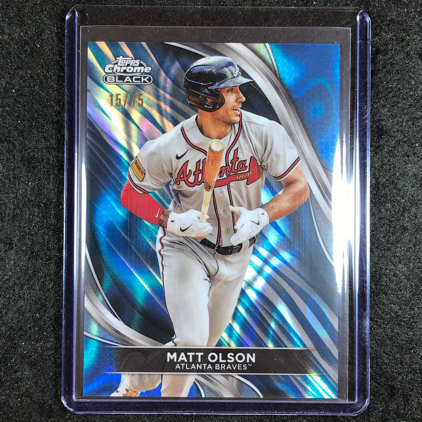 2024 Topps Chrome Black MLB MATT OLSON Base Blue Lava 15/75