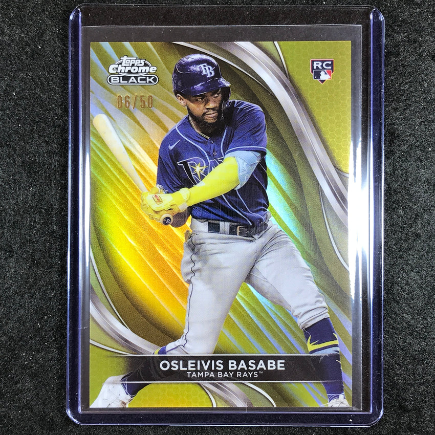 2024 Topps Chrome Black MLB OSLEIVIS BASABE Rookie Base Gold 6/50