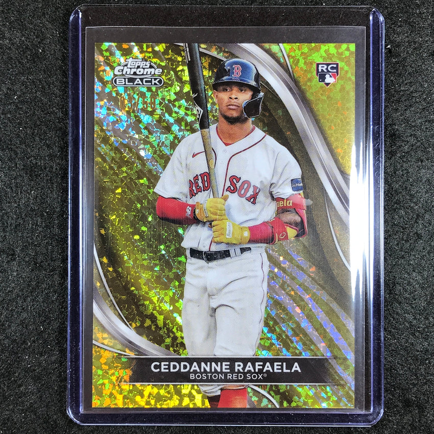 2024 Topps Chrome Black MLB CEDDANNE RAFAELA Rookie Base Gold Mini-Diamond 3/50