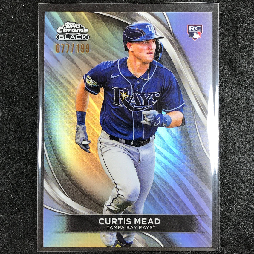 2024 Topps Chrome Black MLB CURTIS MEAD Rookie Base Refractor 77/199