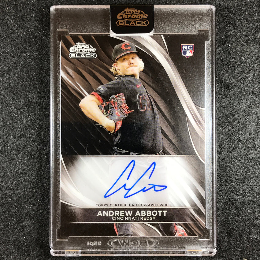 2024 Topps Chrome Black MLB ANDREW ABBOTT Base Rookie Auto No. AA