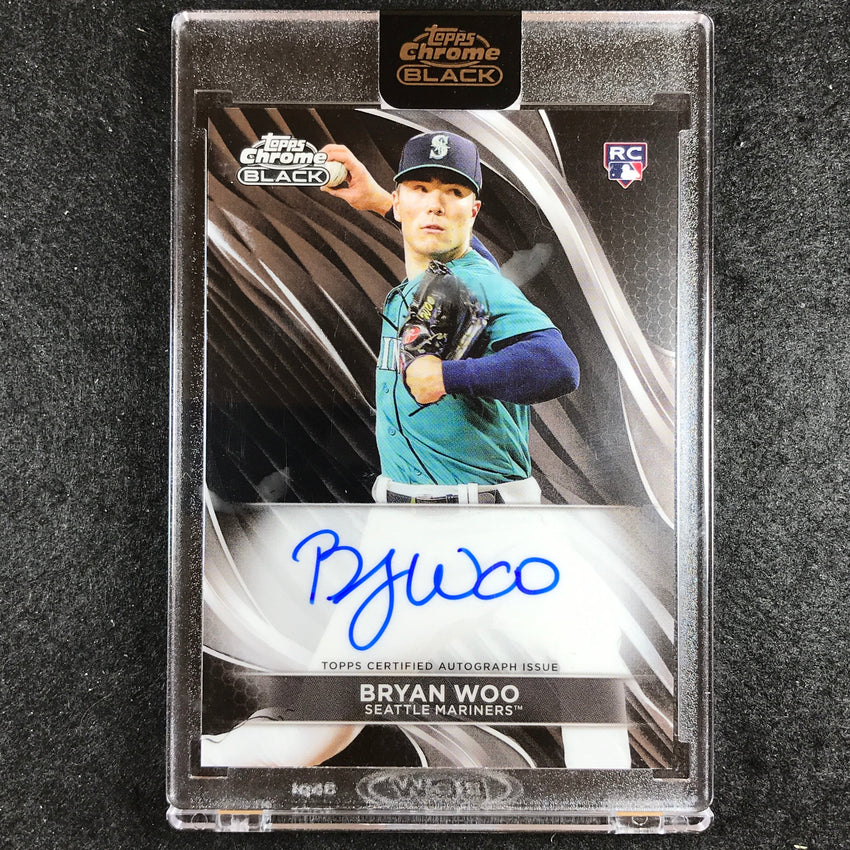 2024 Topps Chrome Black MLB BRYAN WOO Base Rookie Auto No. BW