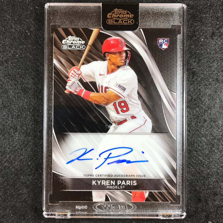 2024 Topps Chrome Black MLB KYREN PARIS Base Rookie Auto No. KP