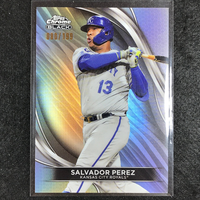 2024 Topps Chrome Black MLB SALVADOR PEREZ Base Refractor 80/199