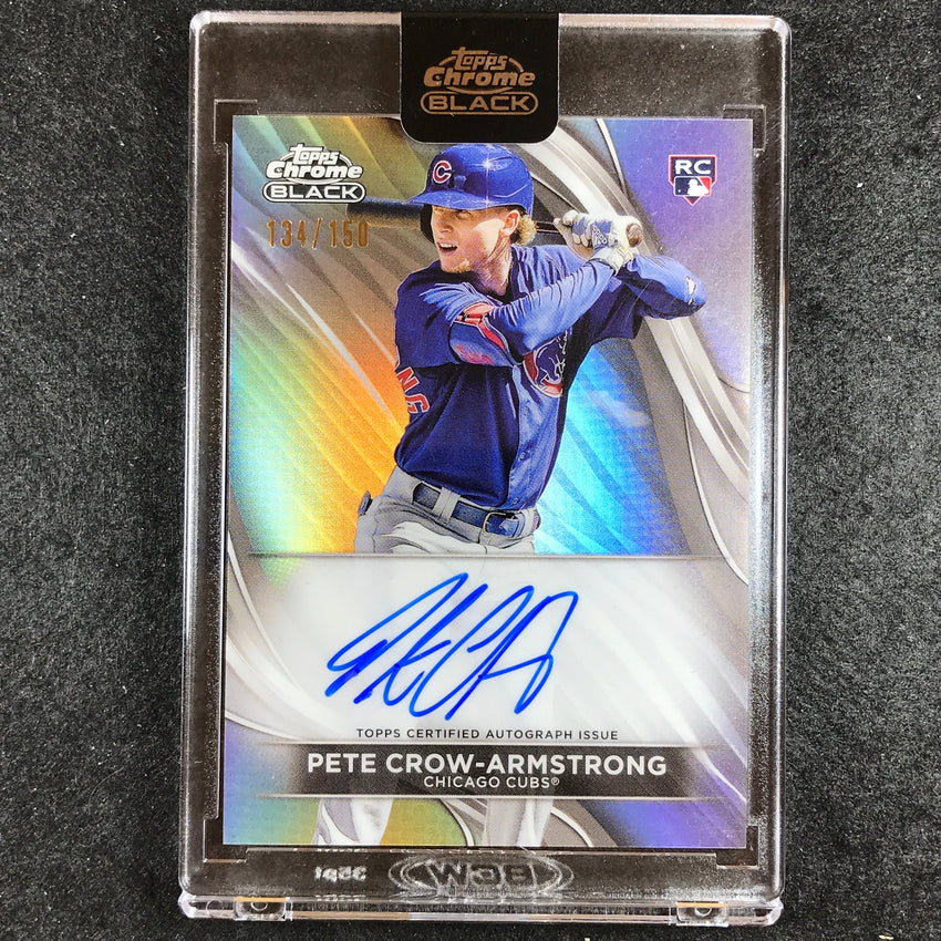 2024 Topps Chrome Black MLB PETE CROW-ARMSTRONG Rookie Auto Refractor 134/150