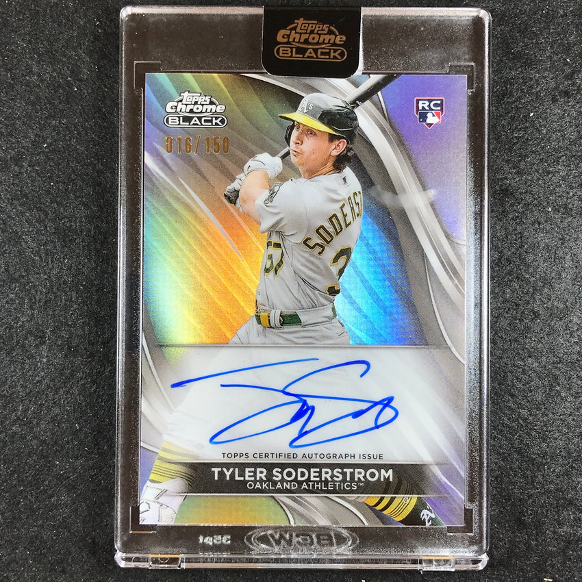 2024 Topps Chrome Black MLB TYLER SODERSTROM Base Rookie Auto Refractor 16/150