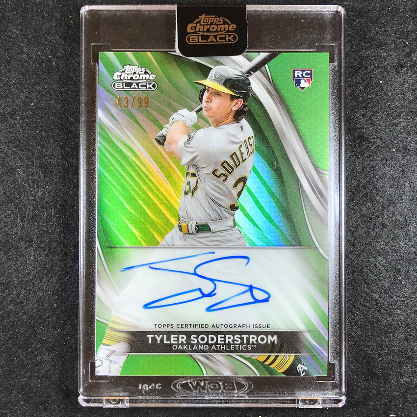 2024 Topps Chrome Black MLB TYLER SODERSTROM Base Rookie Auto Green 43/99