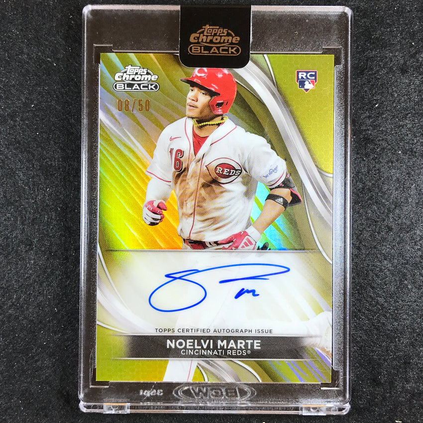 2024 Topps Chrome Black MLB NOELVI MARTE Base Rookie Auto Gold 8/50