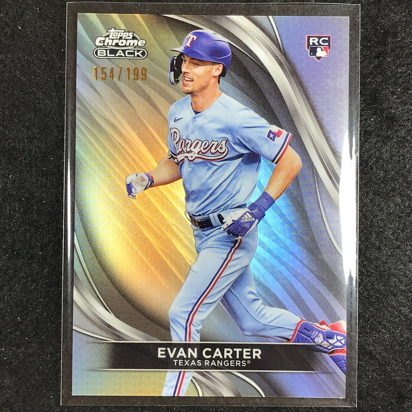 2024 Topps Chrome Black MLB EVAN CARTER Rookie Base Refractor 154/199