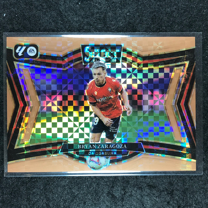 2024-25 Select La Liga BRYAN ZARAGOZA Field Level Bronze Checker 50/59 #209