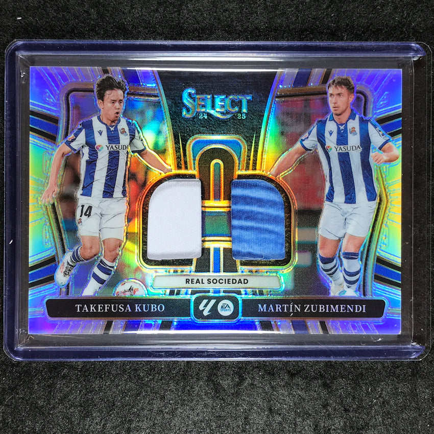2024-25 Select La Liga TAKEFUSA KUBO MARTIN ZUBIMENDI Dual Swatches Jersey #RS