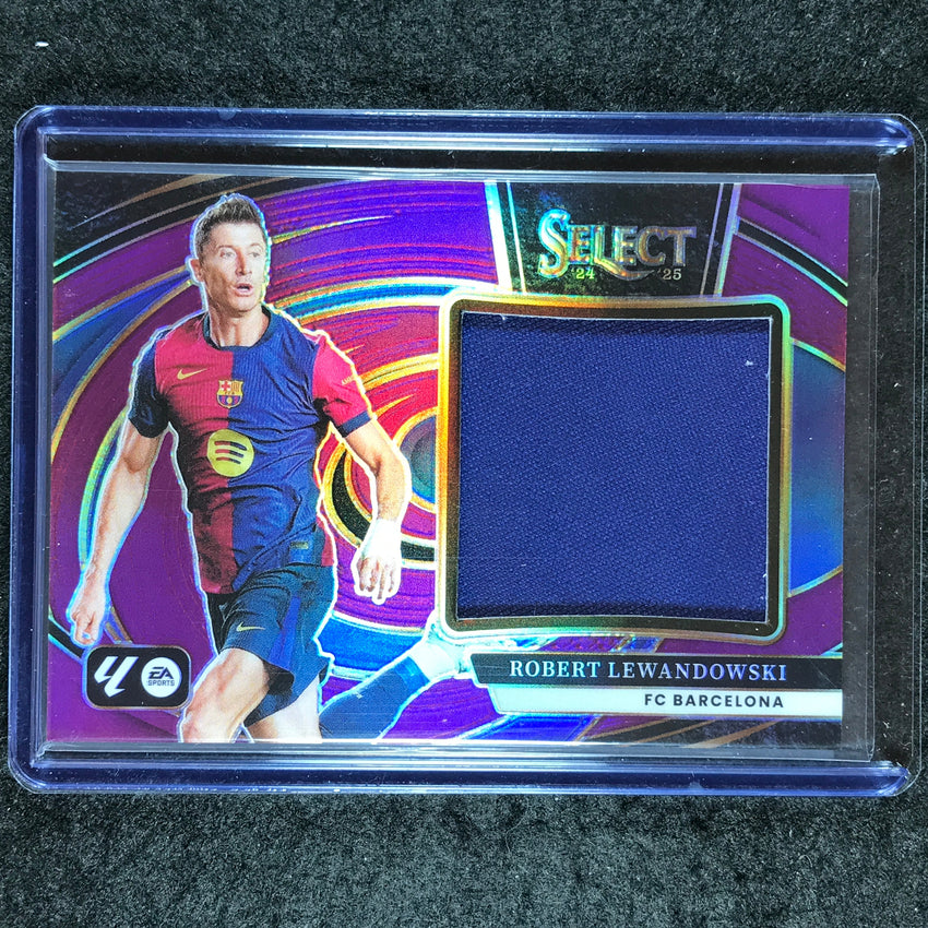 2024-25 Select La Liga ROBERT LEWANDOWSKI Jumbo Swatches Jersey Purple 37/49