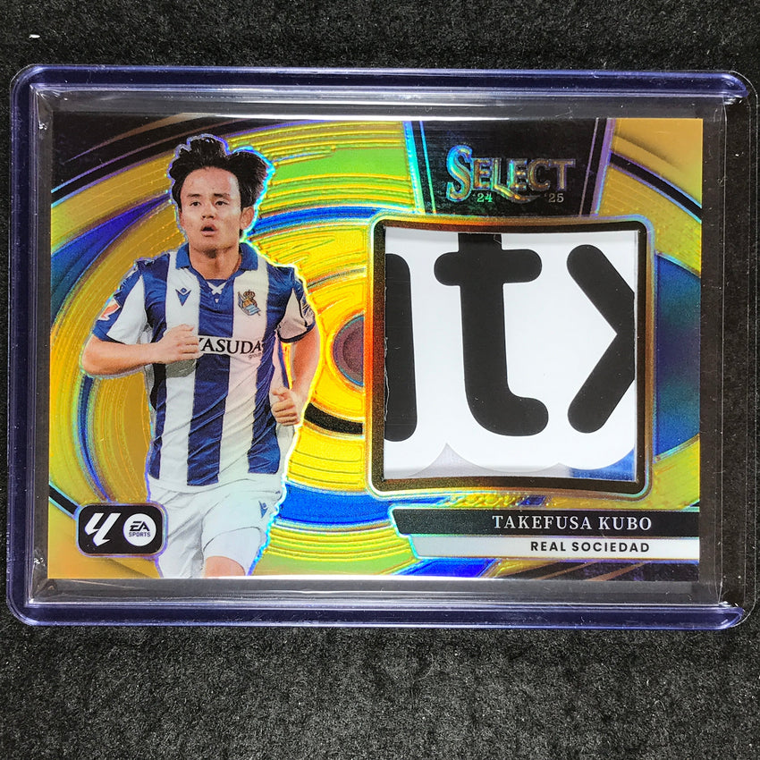 2024-25 Select La Liga TAKEFUSA KUBO Jumbo Swatches Patch Relic Gold 6/10