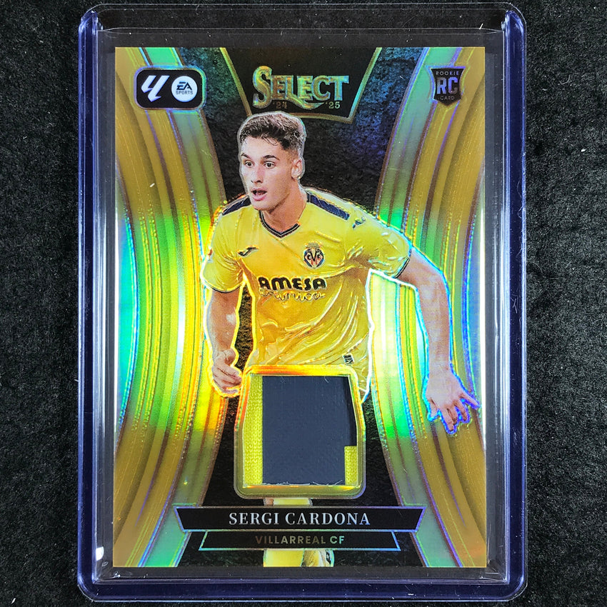 2024-25 Select La Liga SERGI CARDONA Select Memorabilia Rookie Patch Gold 2/10