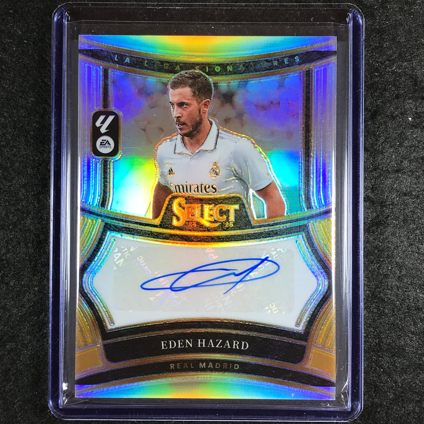 2024-25 Select La Liga EDEN HAZARD Signatures Auto Silver Prizm #EH
