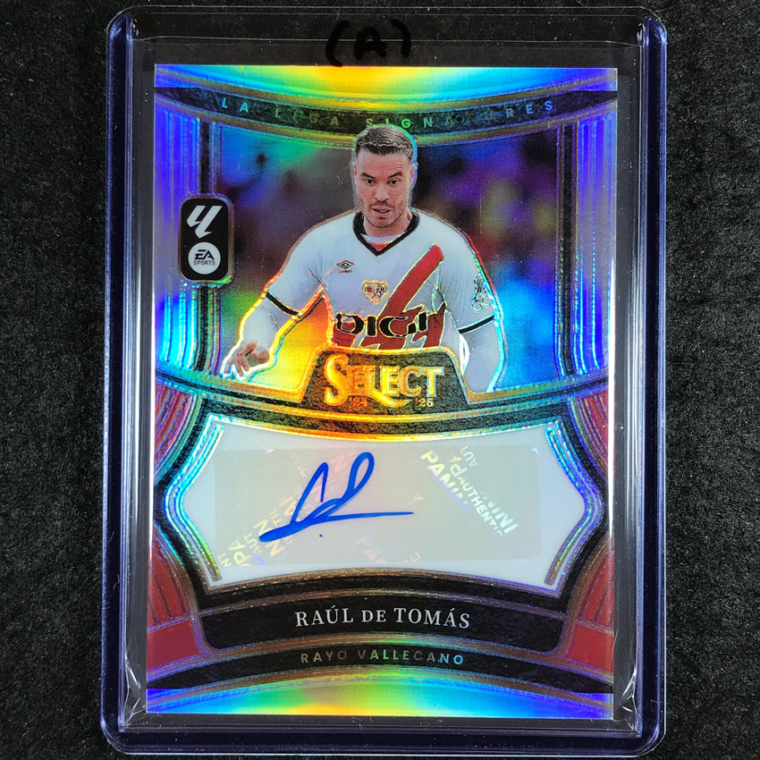 2024-25 Select La Liga RAUL DE TOMAS Signatures Auto Silver Prizm #RDT (A)
