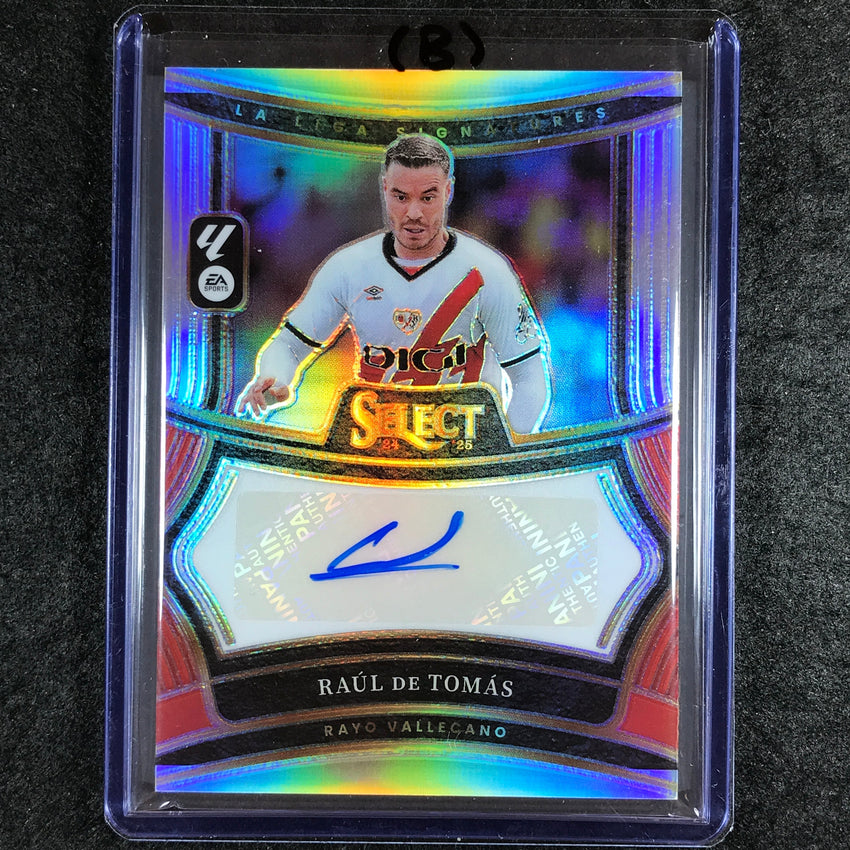 2024-25 Select La Liga RAUL DE TOMAS Signatures Auto Silver Prizm #RDT (B)