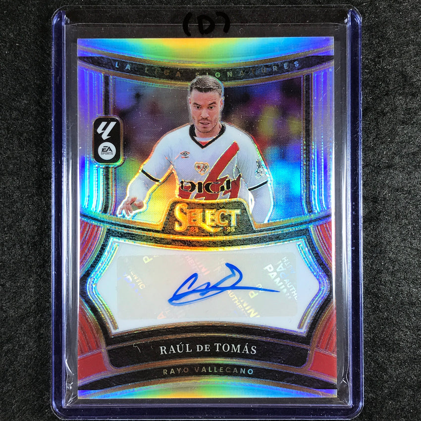 2024-25 Select La Liga RAUL DE TOMAS Signatures Auto Silver Prizm #RDT (D)